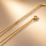 Clover Kiss Diamond Gold Plated Necklace