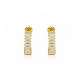Gleam Bar Diamond Gold Plated Earrings