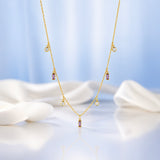 Amber Charm Gold Plated Necklace