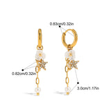 Celestial Pearl Star Drop Earrings