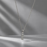 Silver Trio Spark Diamond Necklace