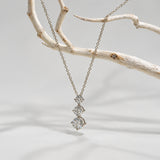 Silver Snowflake Diamond Necklace