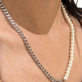 Dual Pearl Chain Necklace