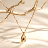 Green Avo Gold Plated Necklace
