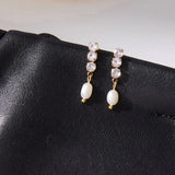 Crystal Pearl Drop Earrings