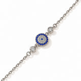 Royal Blue Silver Dainty Bracelet