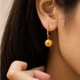Solis Gold Plated Coin Hoop Earrings