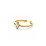 Lunara Diamond Gold Plated Open Ring