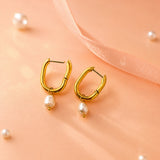 Dangle Pearl Hoop