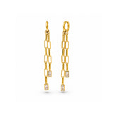 Monroe Link Diamond Gold Plated Earrings