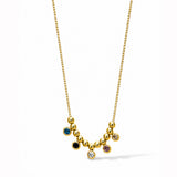 Mosaic Colorful Gold Plated Necklace