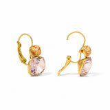 Mermaid Tide Pink Gold Plated Earrings