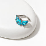 Silver Blue Elegance Diamond Ring