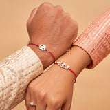 Sacred Om Pearl Bhaiya Bhabhi Rakhi Set