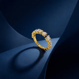 Flora Grace Diamond Gold Plated Ring