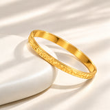 Molten Gleam Hammered Gold Plated Bangle