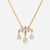 Snowdrop Diamond Gold Plated Necklace