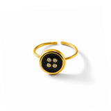 Black Clover Gold Plated Ring