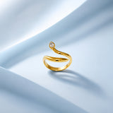 Fluid Muse Diamond Gold Plated Ring