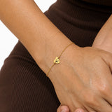 Personalized Engraved Gold Plated Heart Bracelet