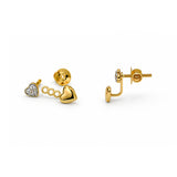 Celeste Heart Diamond Earrings