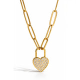 Heart Lock Chain Necklace