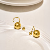 Gold Plated Bubble Hoop Earrings
