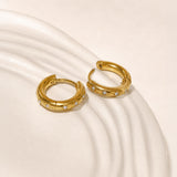 Eclipse Glow Diamond Gold Plated Hoop Earrings