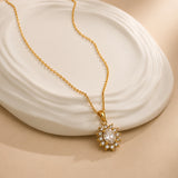 Starlume Floral Diamond Gold Plated Necklace