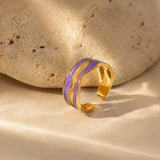 Purple Harmony Gold Plated Fashion Ring