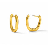 Opulent Curve Gold Plated Hoops