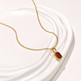 Gemstone Charm Collection Gold Plated Pendant