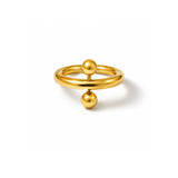 Gold Plated Sphere Statement Ring