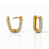 Elaris Diamond Gold Plated Huggie Hoops