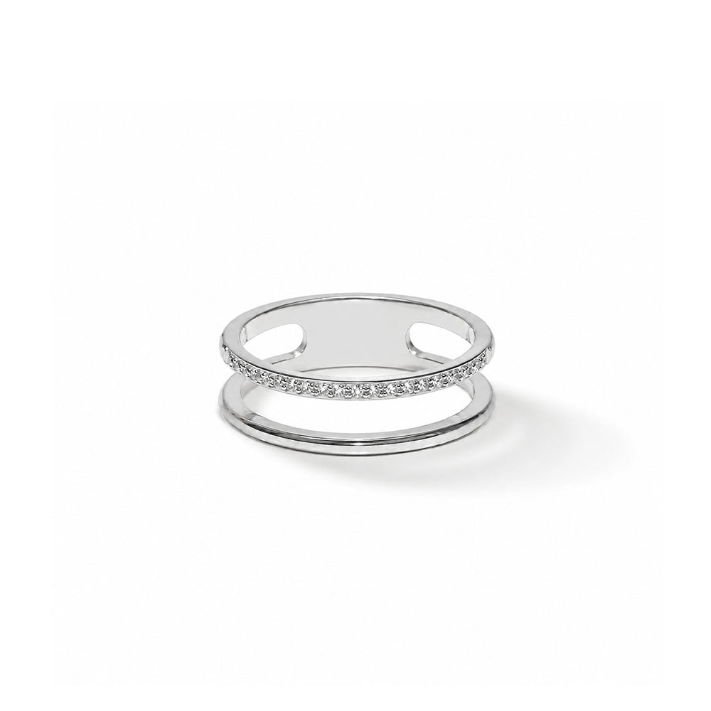 Radiant Duo Gold Plated Ring