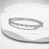 Silver Infinity Diamond Bangle