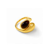 Maple Mist Brown Gold Plated Ring