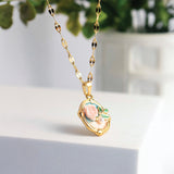 Floral Enamel Pendant