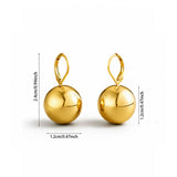 Gold Plated Globe Hoop Earrings