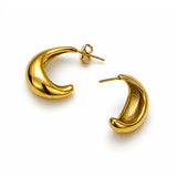 Glossy Drop Gold Plated Earrings