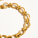 Celestial Orbit Link Gold Plated Bracelet