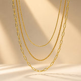 Threaded Layered Gold Plated Necklace