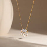 Snowdrop Diamond Gold Plated Necklace
