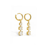 Daisy Drip Diamond Gold Plated Earrings