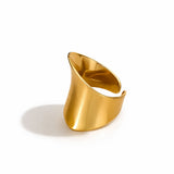 Solis Wide Gold Band Ring