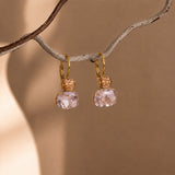 Mermaid Tide Pink Gold Plated Earrings