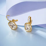 White Petal Gold Plated Earrings
