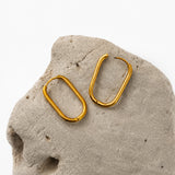 Modern Paperclip Hoops