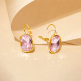 Pink Petal Gold Plated Earrings