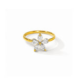 Lily Wings Diamond Gold Plated Ring